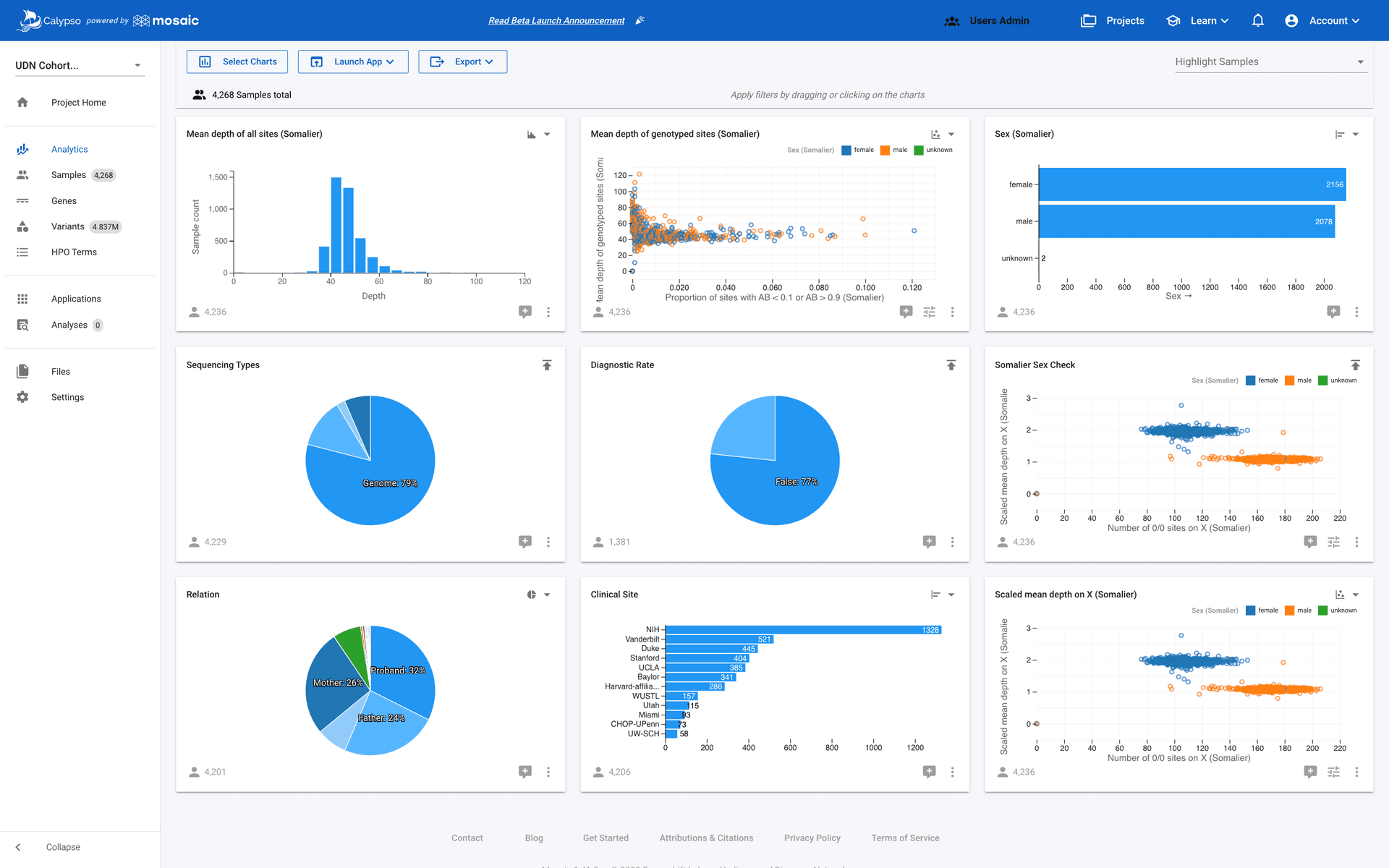 analytics page